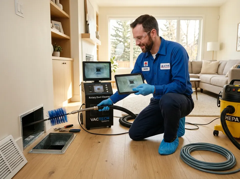 Duct cleaning service illustration