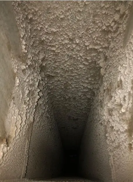 Illustrative image of a dusty duct interior